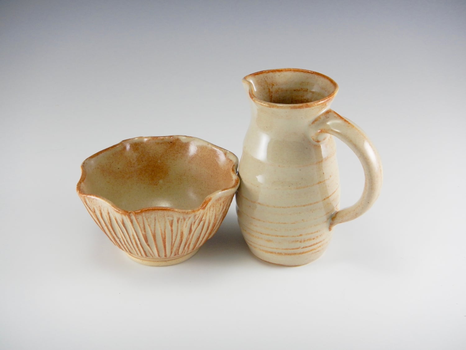 Small Cream Pitcher & Sugar Bowl Set — Mimi Stadler Pottery