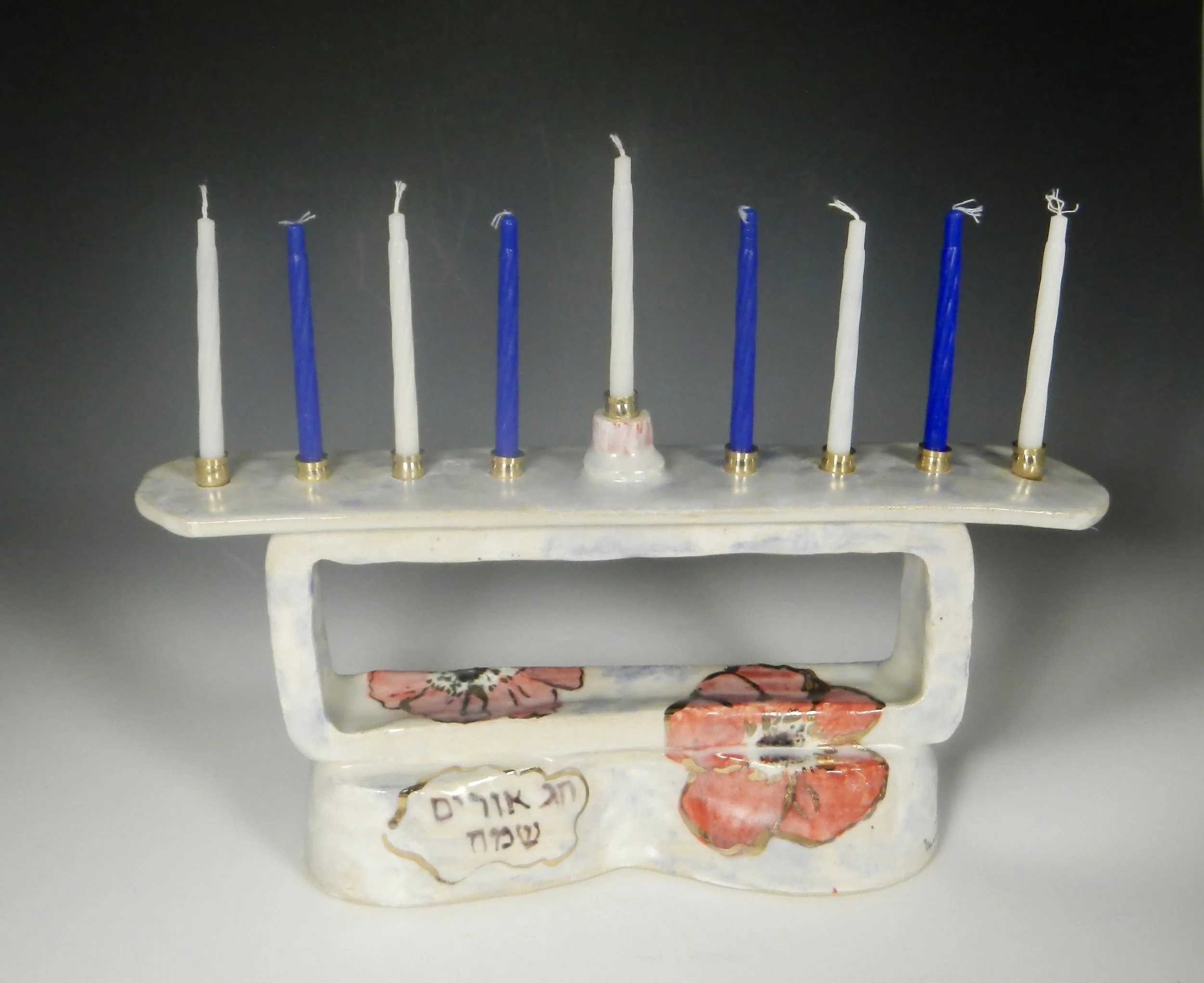 Red Anemones Menorah