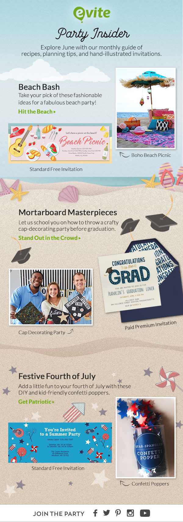 Evite Email Design Concept | Summer
