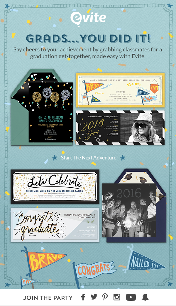 Evite Email Design Concept | Graduation