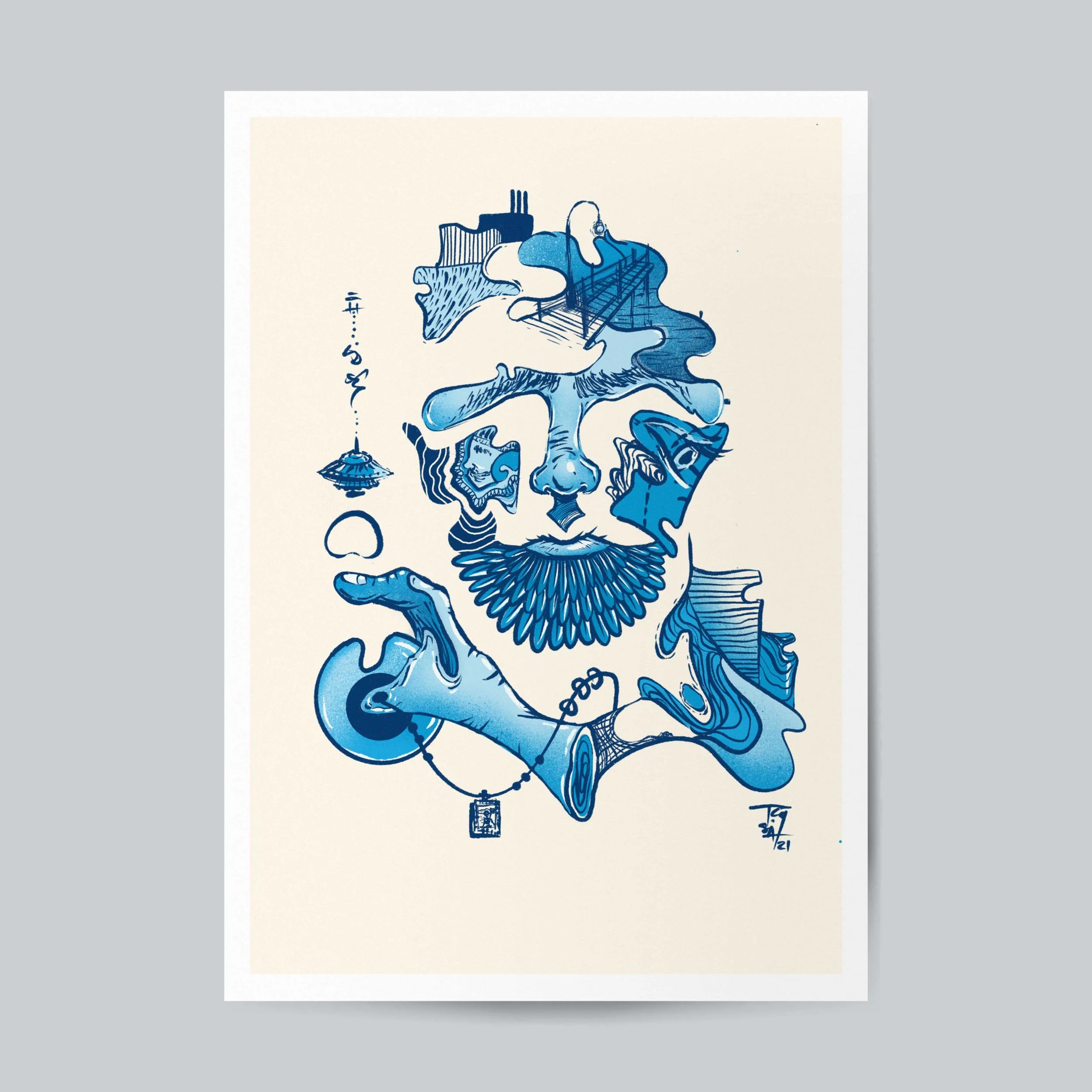 "Shower Meditations" 12" x 18" print