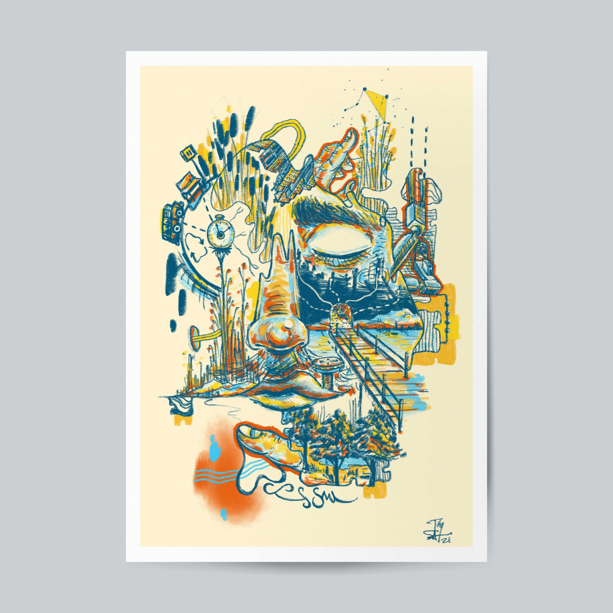 "Scorpio Mind" 12" x 18" print