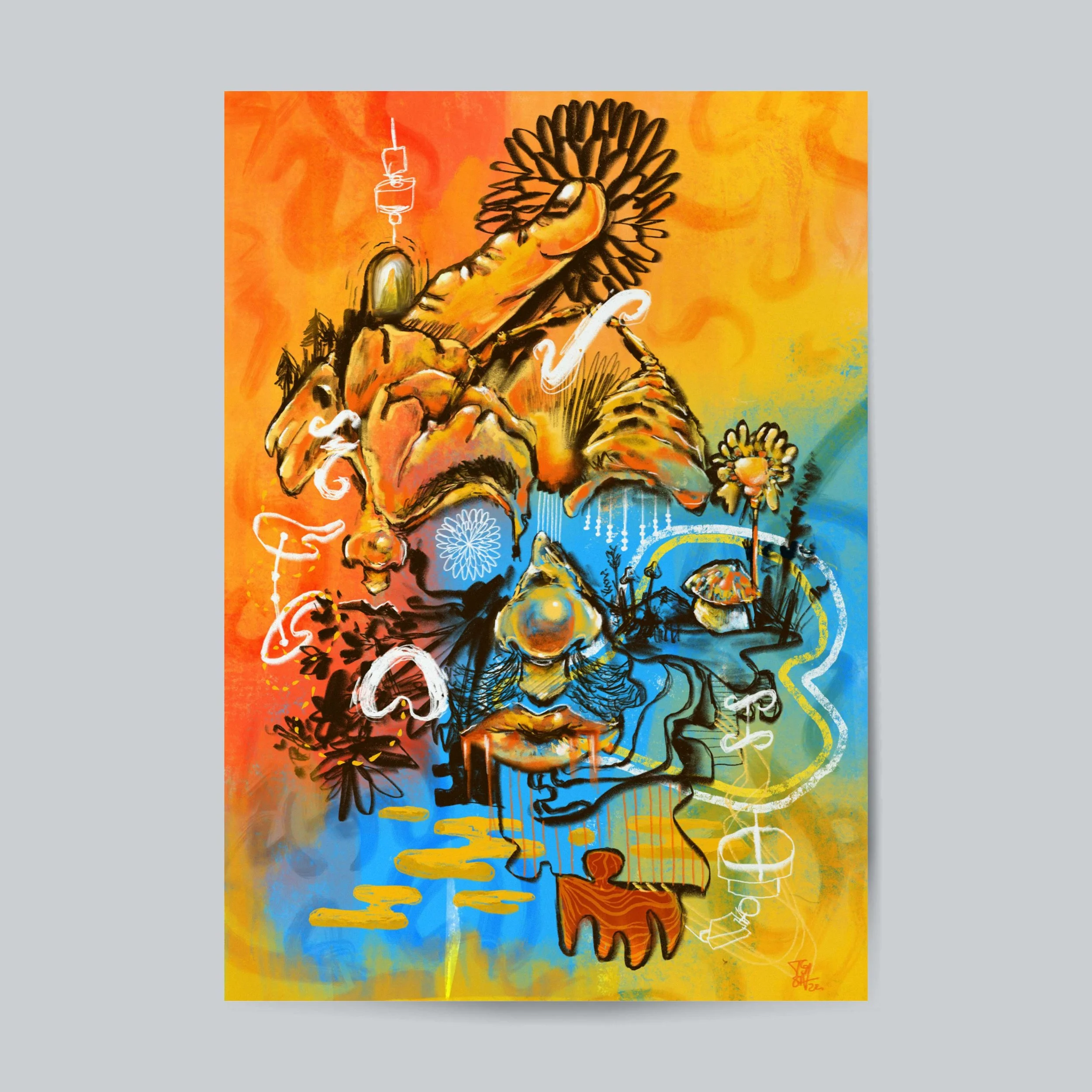 "Phantom" 12" x 18" print