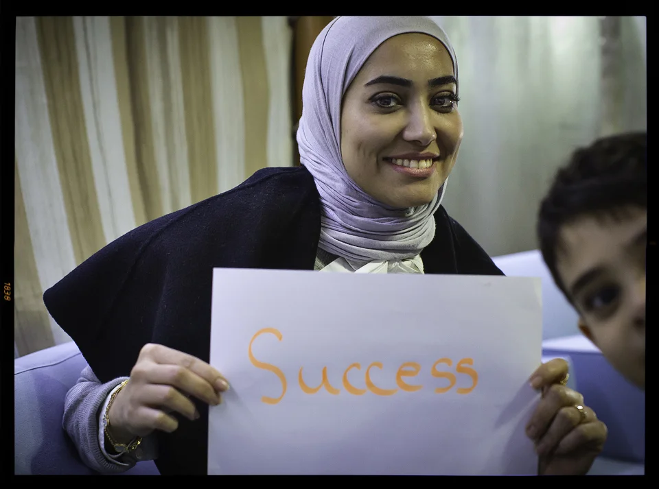 When Noura is asked the same question she hopes that she picks the same as Abdulla has thought. While different "I want success for my children when they grow up." Again, a simple wish from Mom if achieved will provide a safe life for her children. The unexpected face of Fawaz shows up. I thought a fitting final image as it depicts the normality of the evening spent with a Muslim family. We are all from the same family, the human family. As families we are all are bit different. However the more we can come together to build relationships and get to know each other better the stronger we can become.