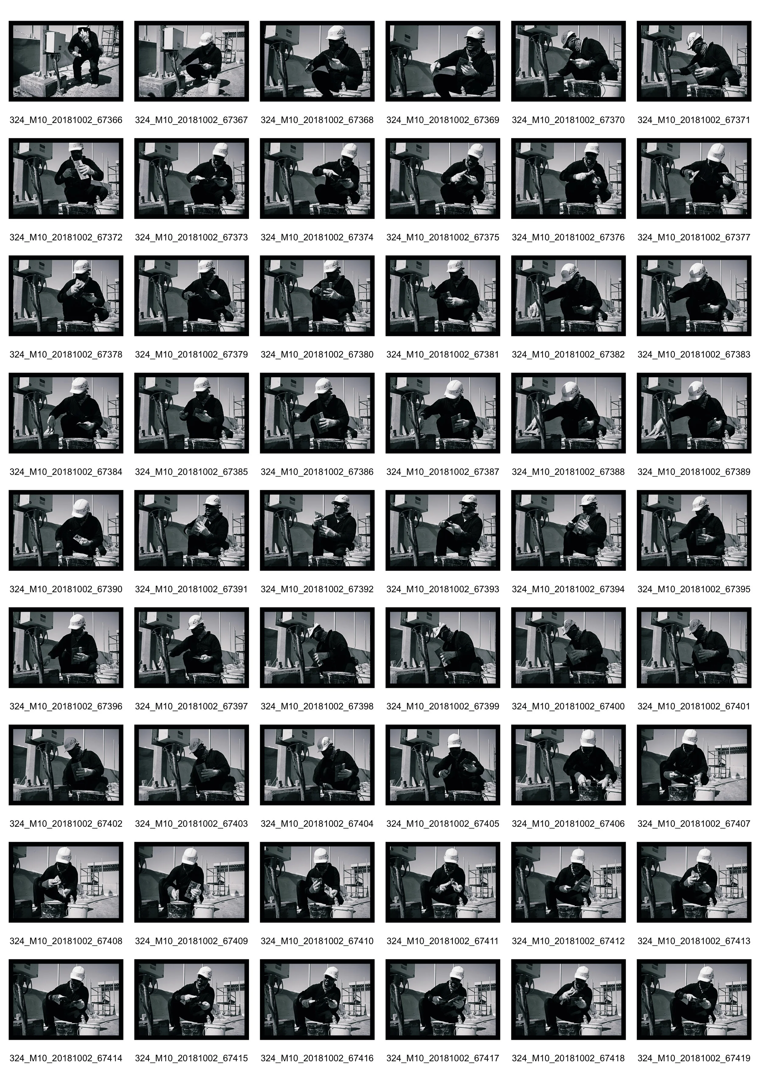 Person at Work I - Contact Sheet 1 of 2