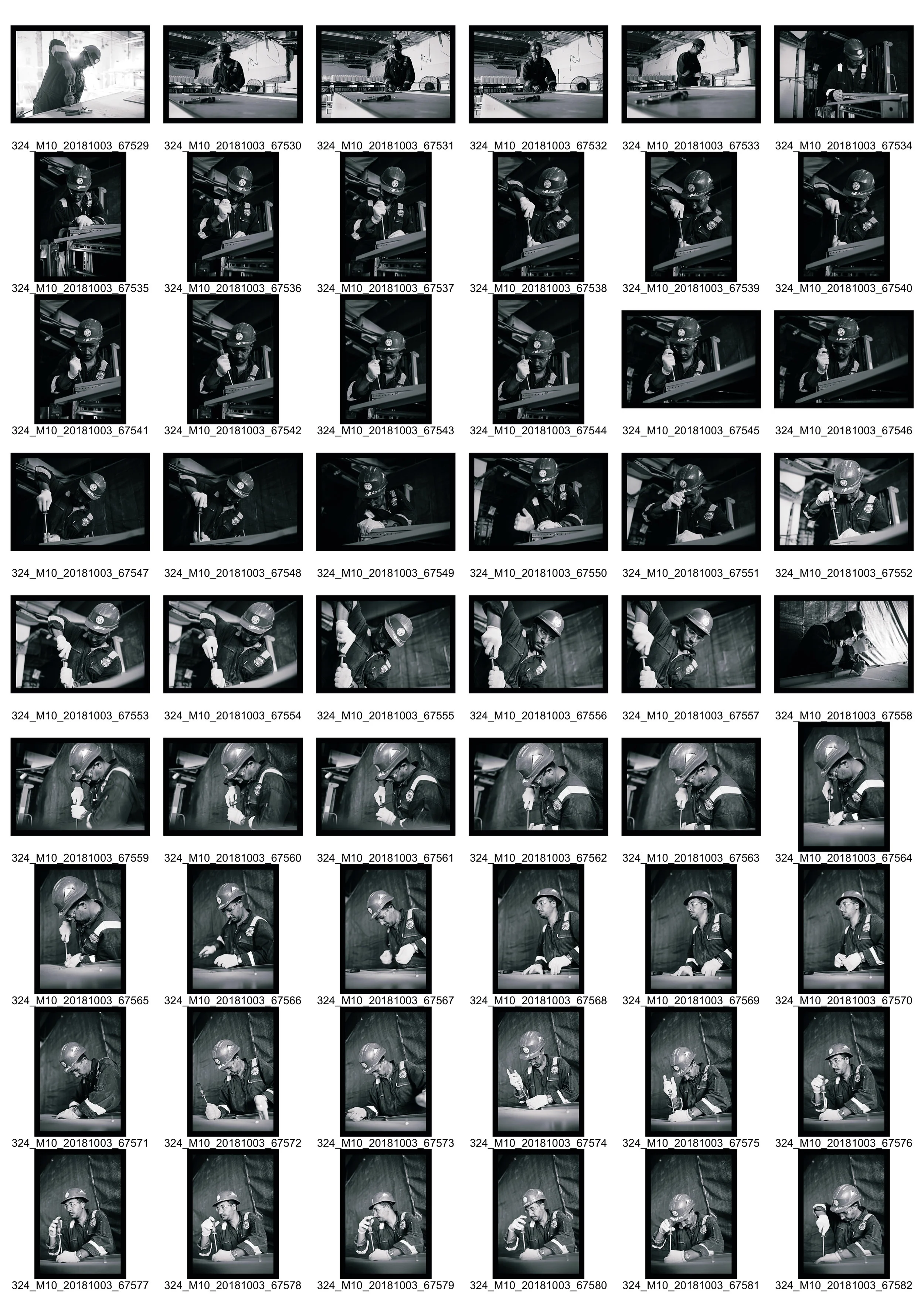 Person at Work II - Contact Sheet 1 of 4