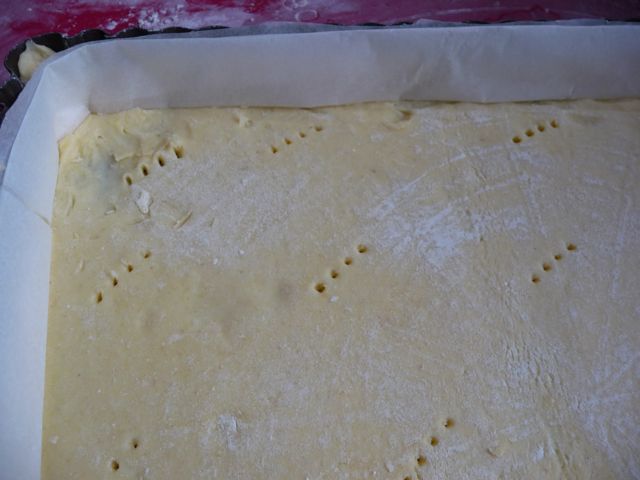 Tarte mit grünem Spargel