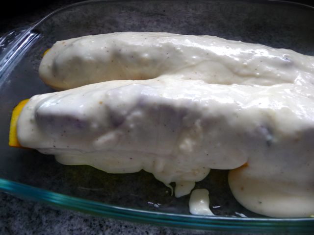 Gefüllte Zucchini