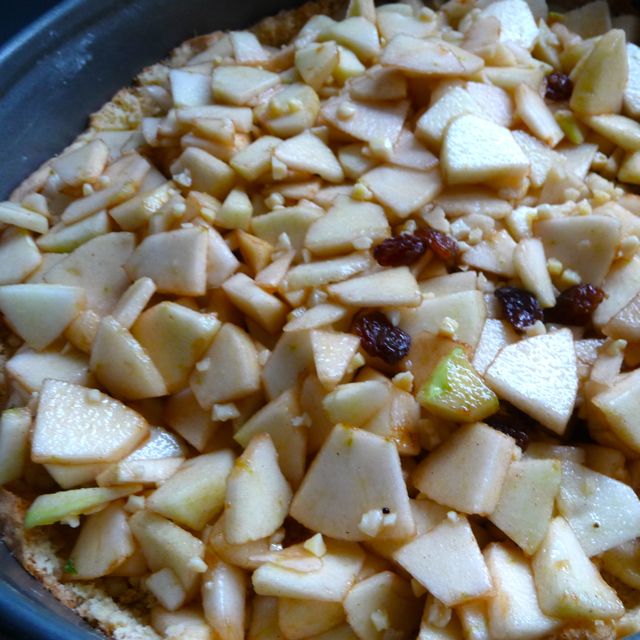 Gedeckter Apfelkuchen