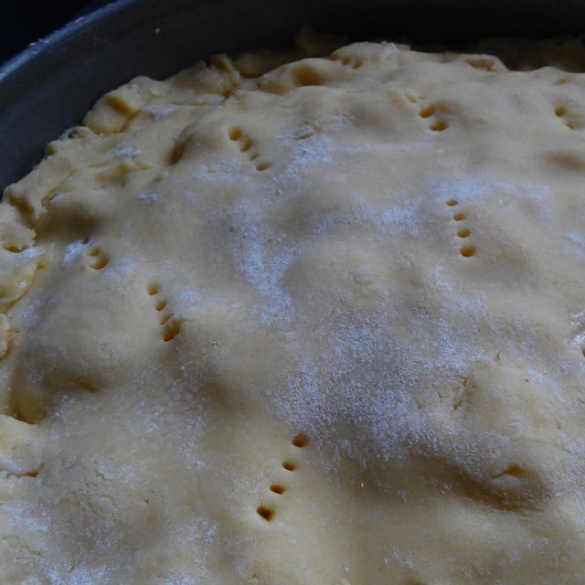 Gedeckter Apfelkuchen