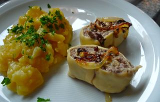 Gerollte Maultaschen