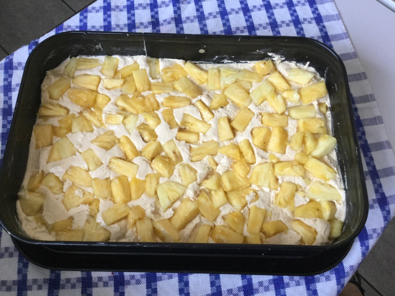 Ananasblechkuchen mit Kokoskruste — Trudels glutenfreies Blog