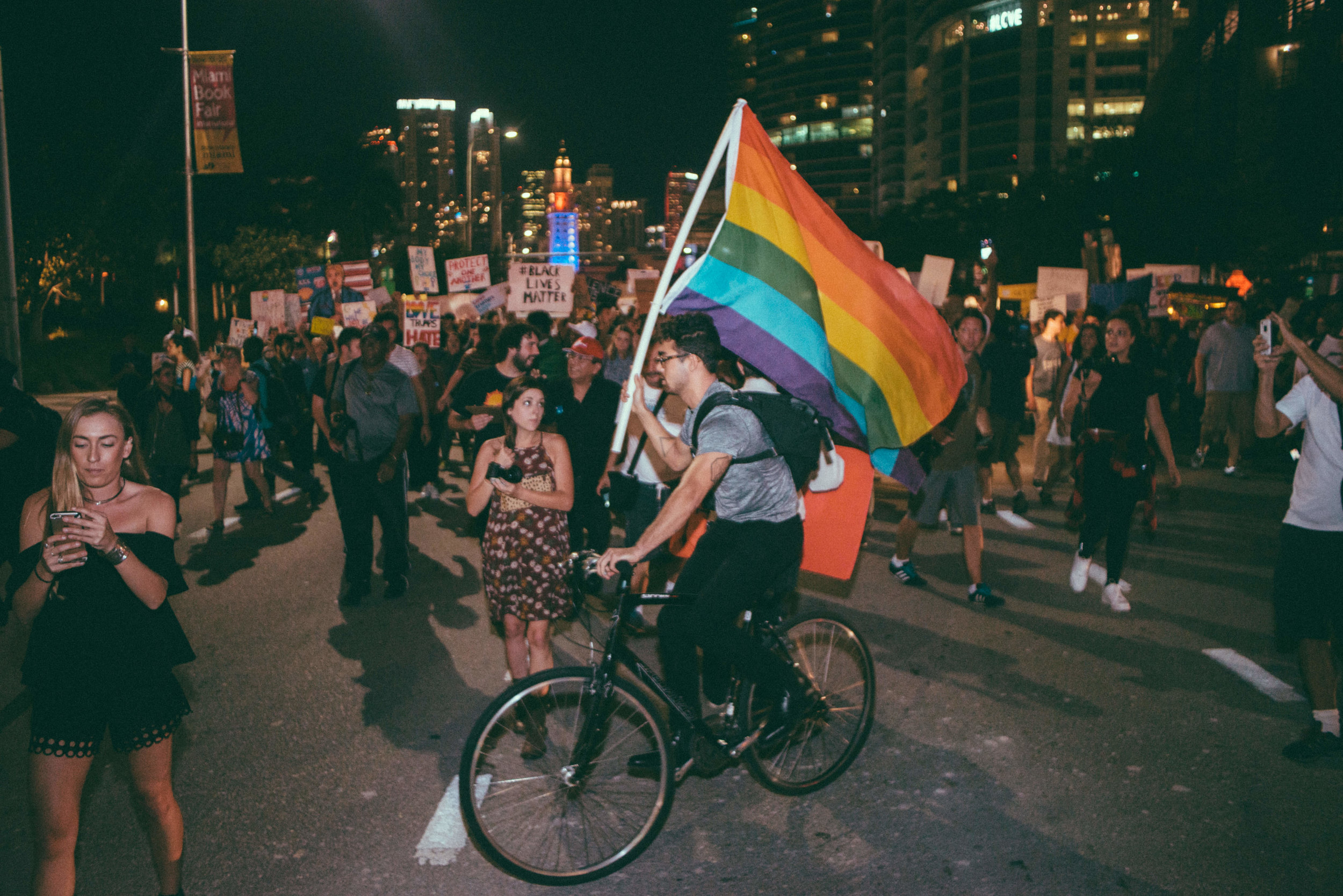  Still one of the most incredible moments in my life going out to Miami and photographing history. This guy was riding his bike with a pride flag, it was at this very moment when I realzied I had lost my phone. 