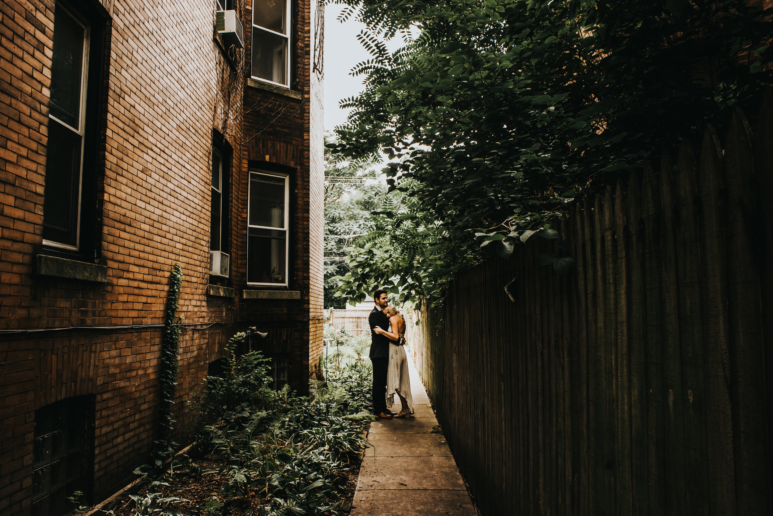  Gabrielle Daylor & Nick Southall embracing one another during their session in Chicago Illinois  