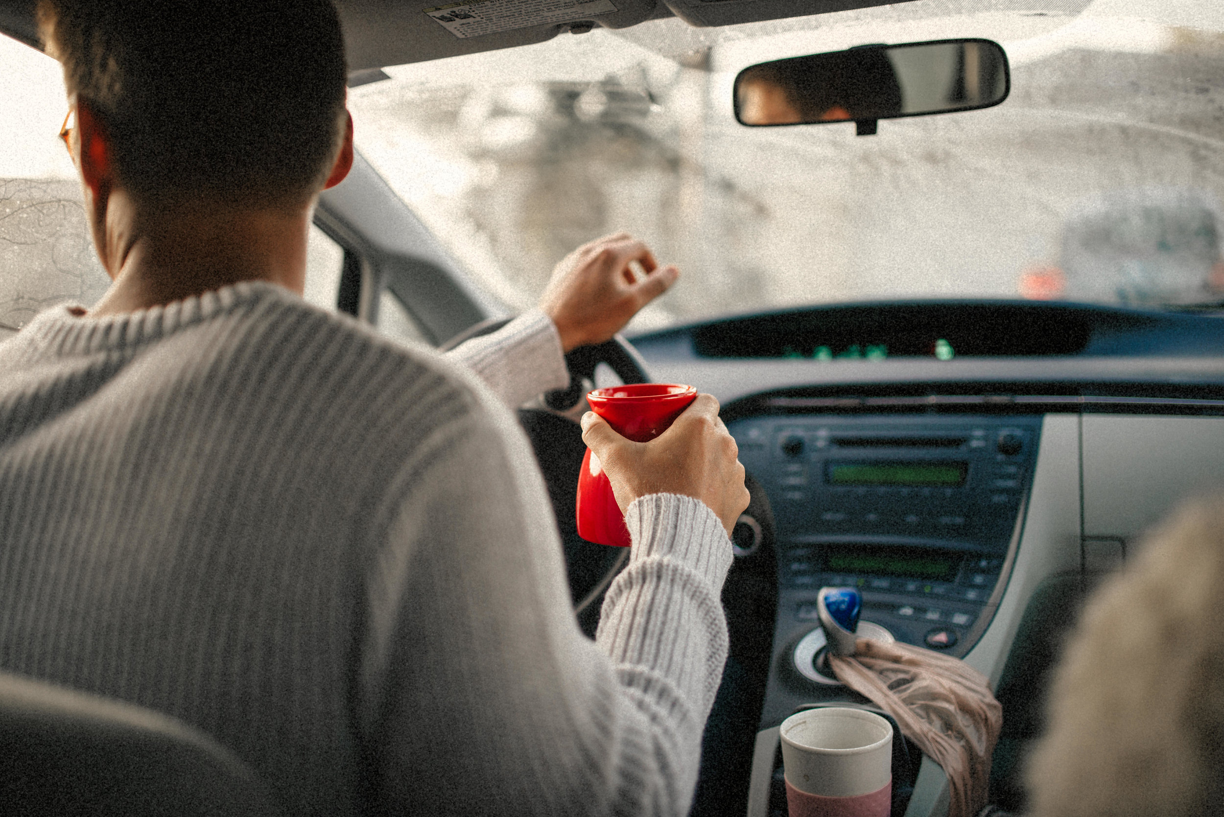  We started our day with coffee at Bran's house and then we hit the open road 