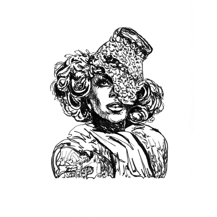 Lady Gaga Line Drawing