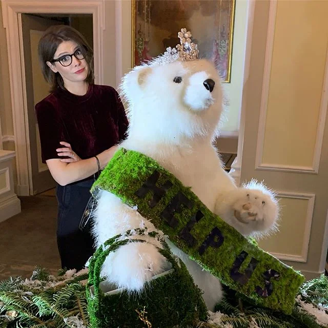 The holiday decorations at the French Ambassador's residence are... Festive?