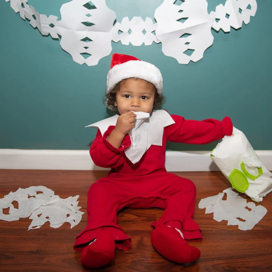 Day 11 - Baby Wipe Snowflakes