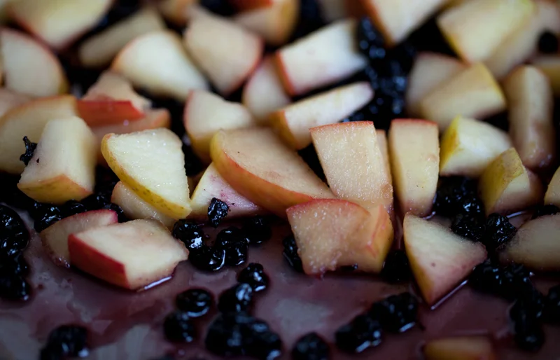 Apples and Wild Blueberries