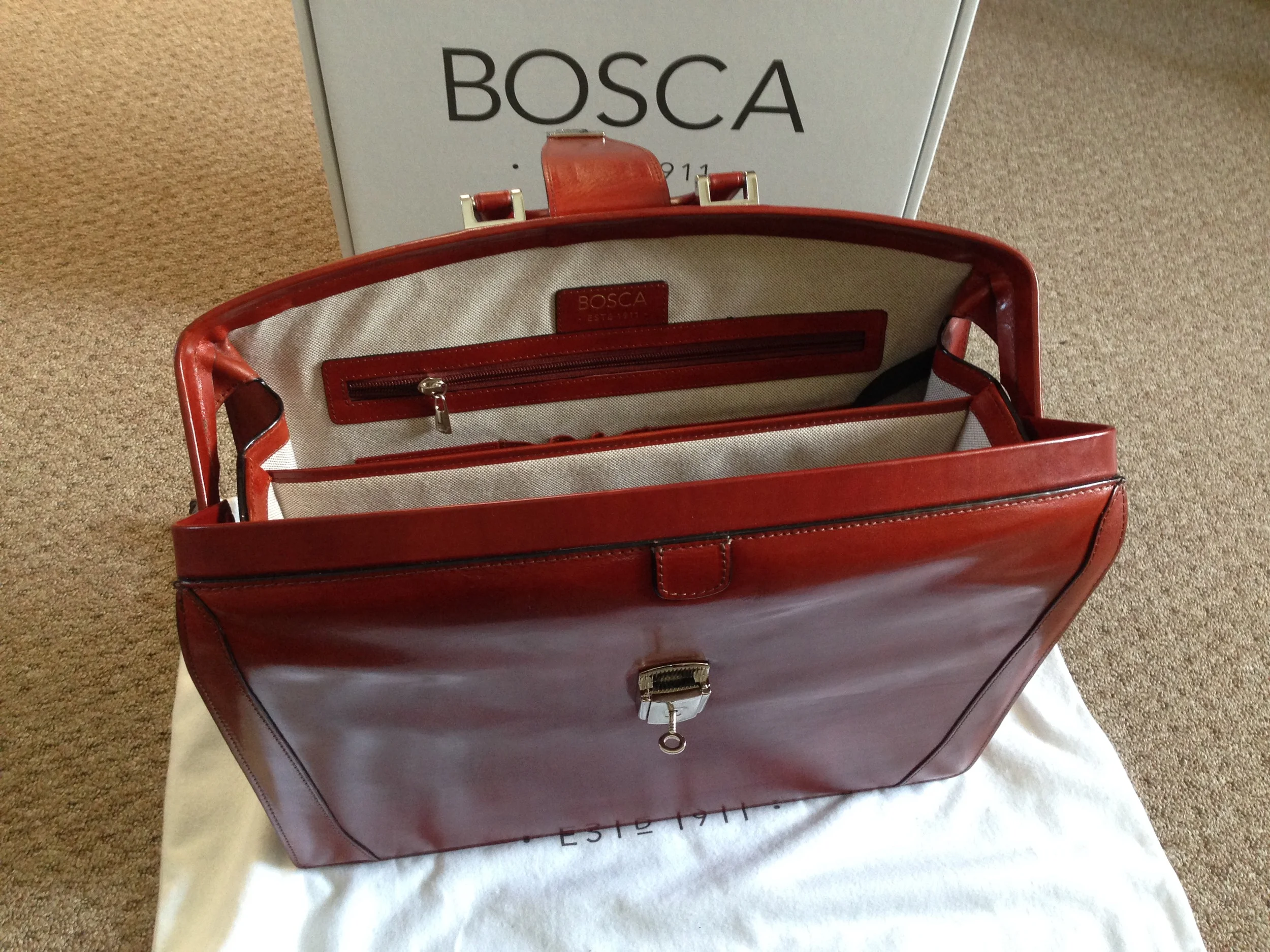 bosca partners briefcase