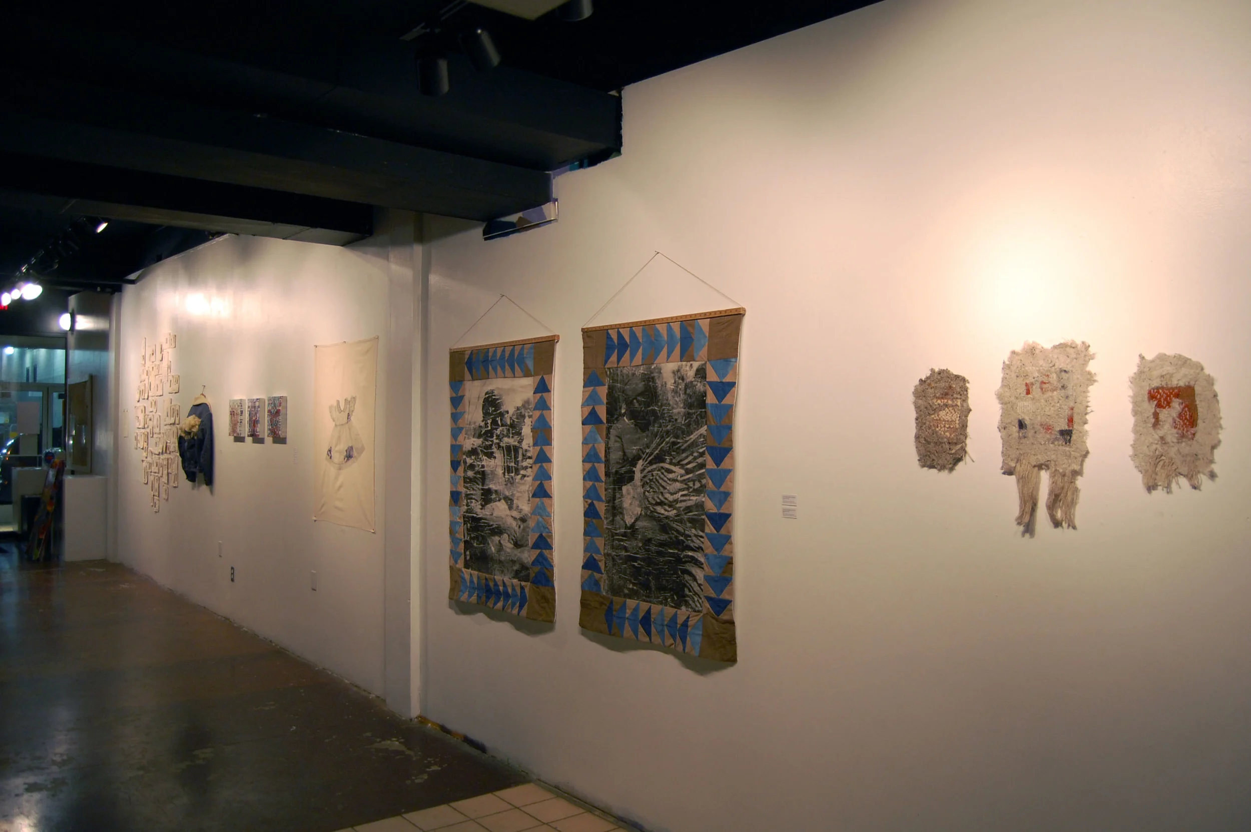  Lucreaty Tapestry part one and two installed at Beyond Material&nbsp;  Image courtesy of Kate Garman&nbsp; 