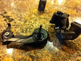 Here's what our derailer looked like. The wheel was just as bad.