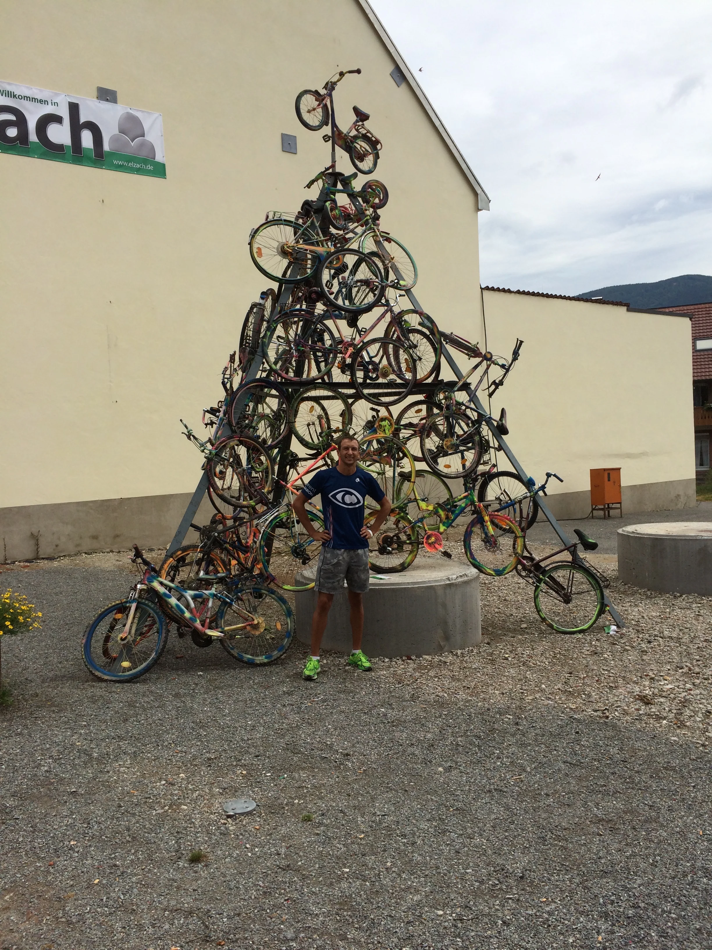 The bike pyramid in Elzach, Germany for UCI World Cup 3