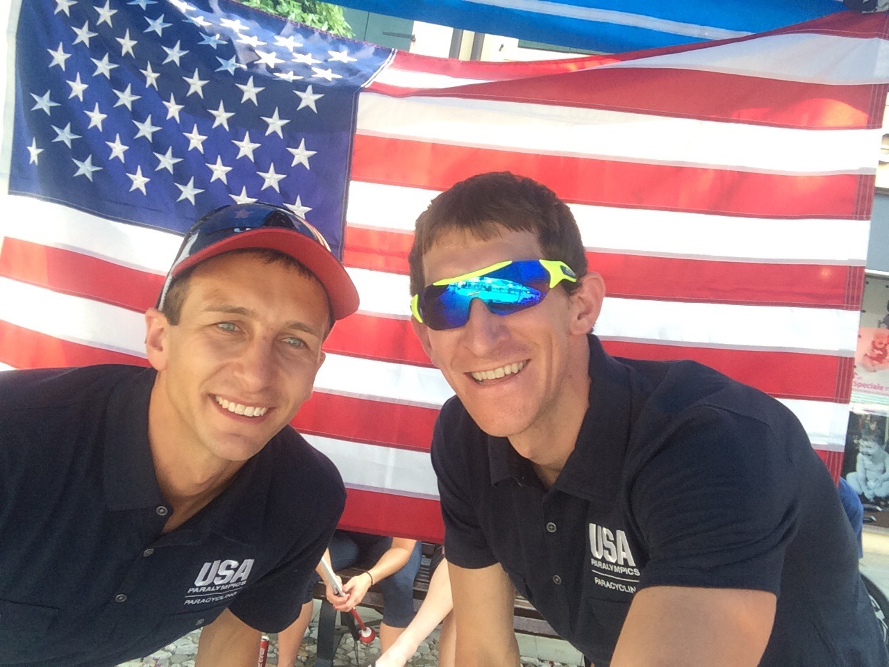Colin Riley and I racing for Team USA in Europe 2015. Colin is a class act guy!