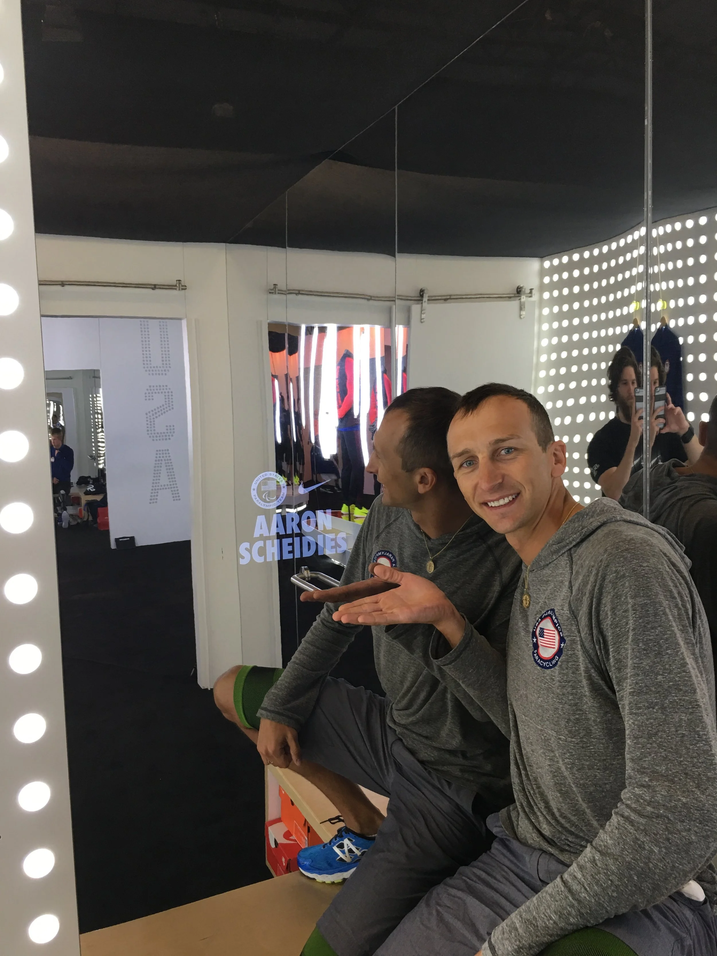 Nike provided our own personal dressing room and one on one apparel fitter so we could make sure we were looking in style over in Brazil. 