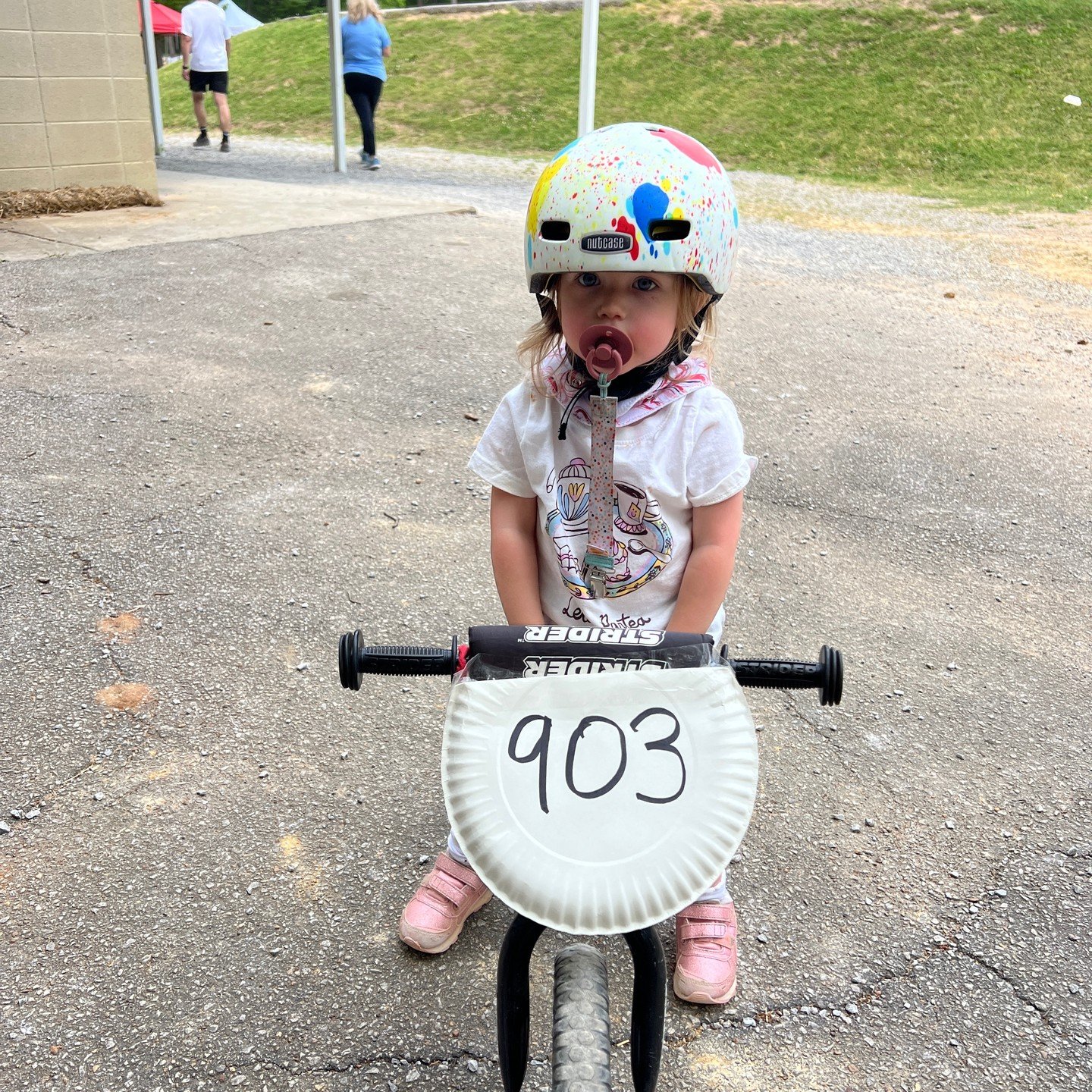 LouElla is now racing BMX at the ripe age of 2. This Saturday at her BMX race she was going against all 4-5 year olds and during the 2nd round as she was quite far behind her competition, she began repeating over and over, &quot;I lost!&quot; Then sh