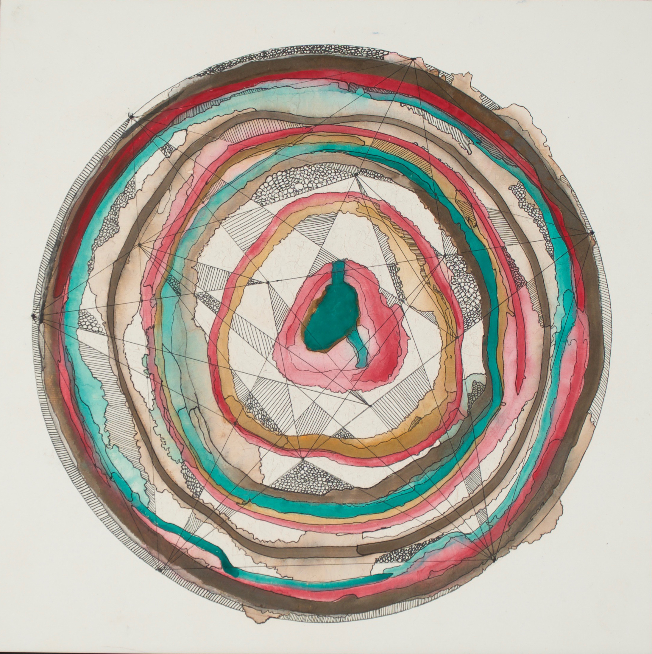 “Wound E” - 2015 - 40cm x 40cm - ink on traditional Chinese paper