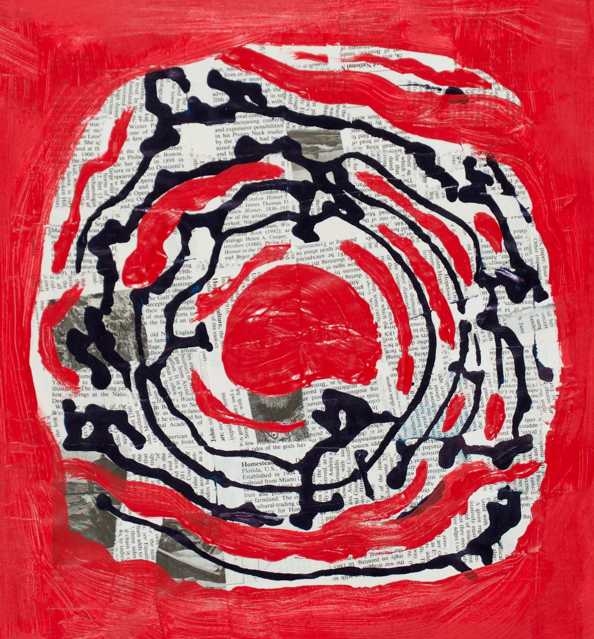 “Wound F” - 2015 - 40cm x 40cm - mixed media on traditional Chinese paper