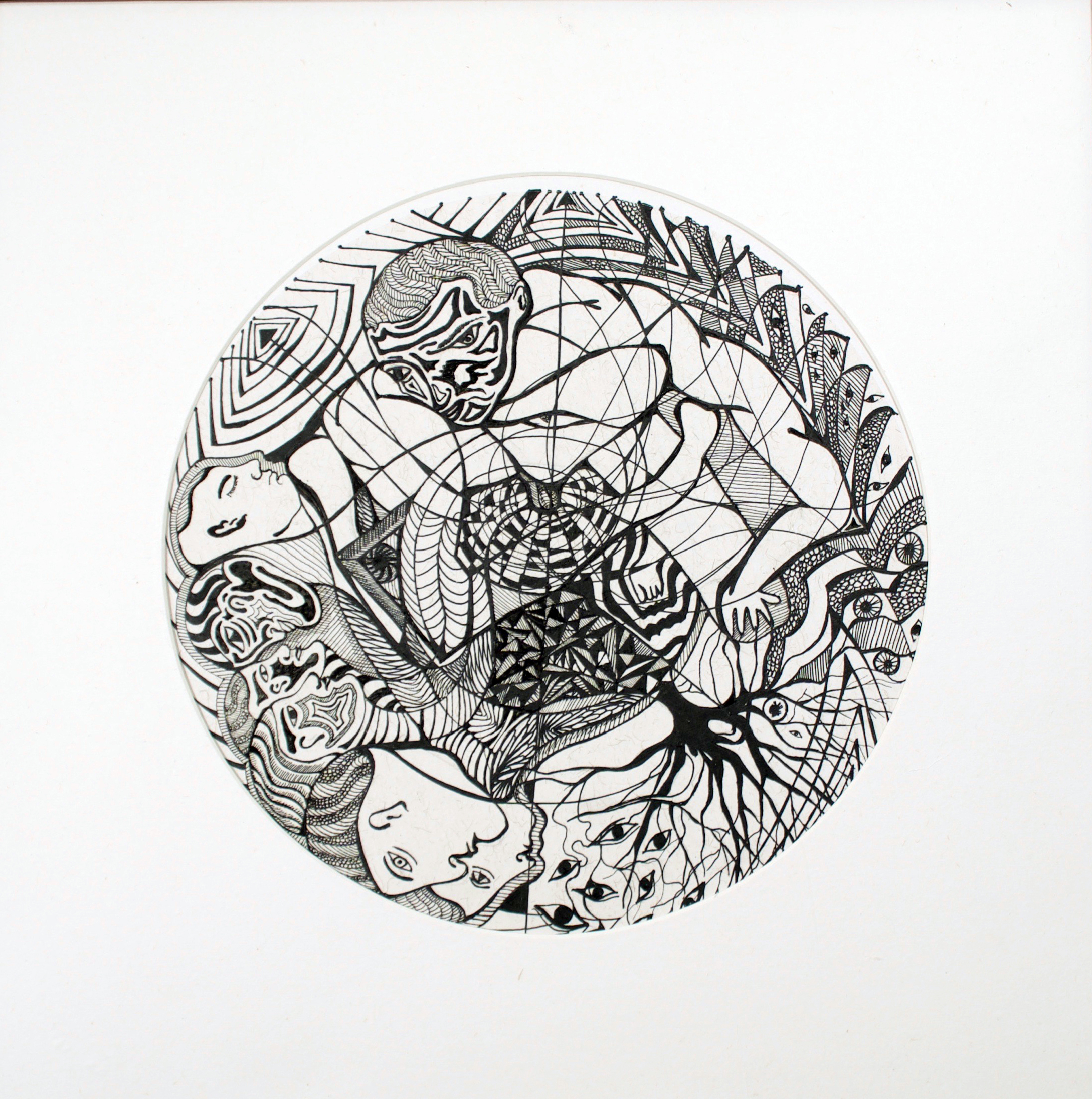 “Self: A Portrait” - 2016 - 40cm x 40cm - black ink on traditional Chinese paper