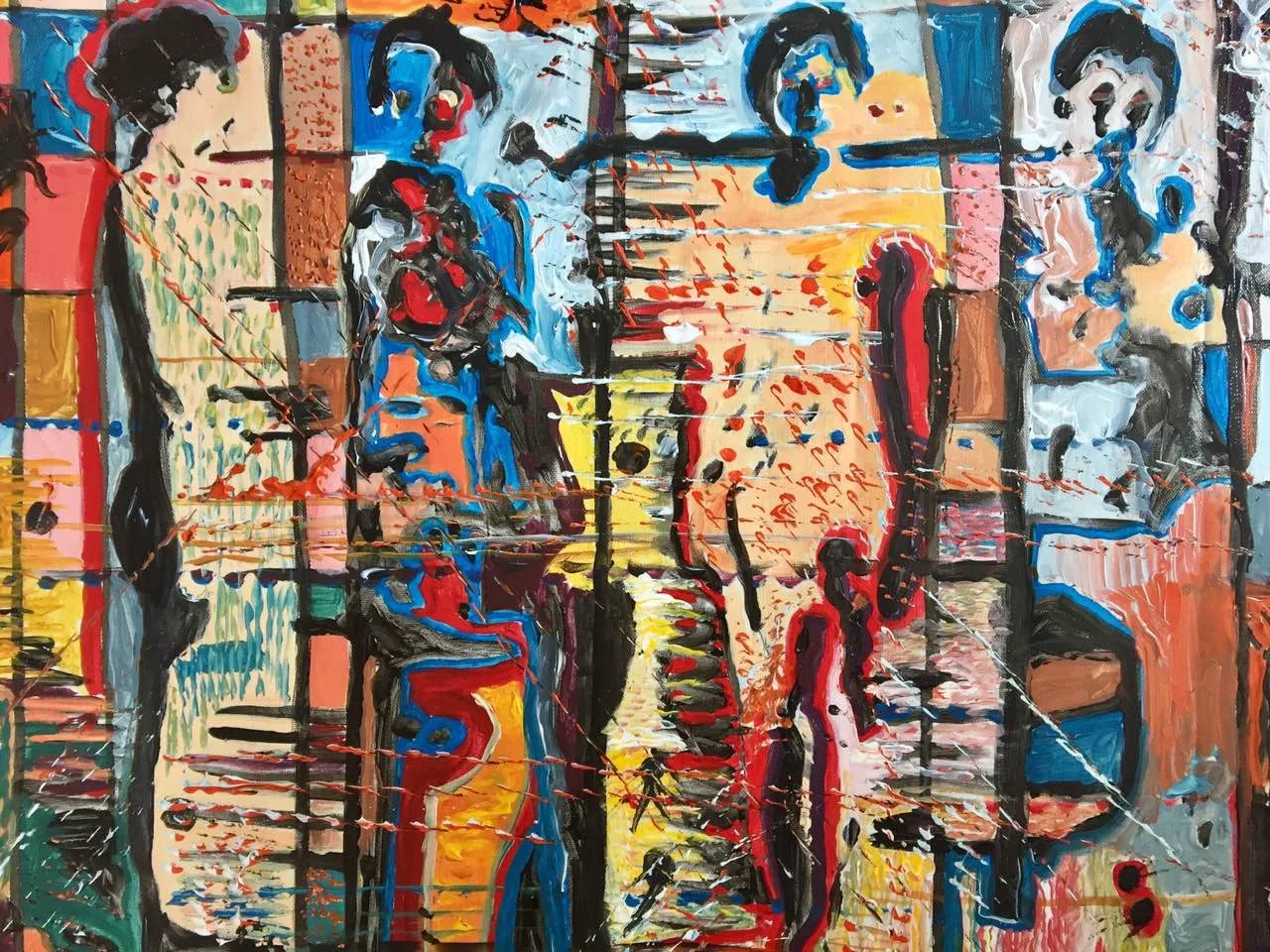 Hawker: “To Be or Not To Be” - 2017 - 47cm x 58cm - mixed media on canvas