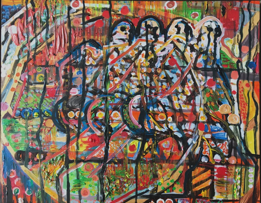 Four Horsemen: Anti-Apocalypse - 2017 - 45cm x 60cm - mixed media on canvas