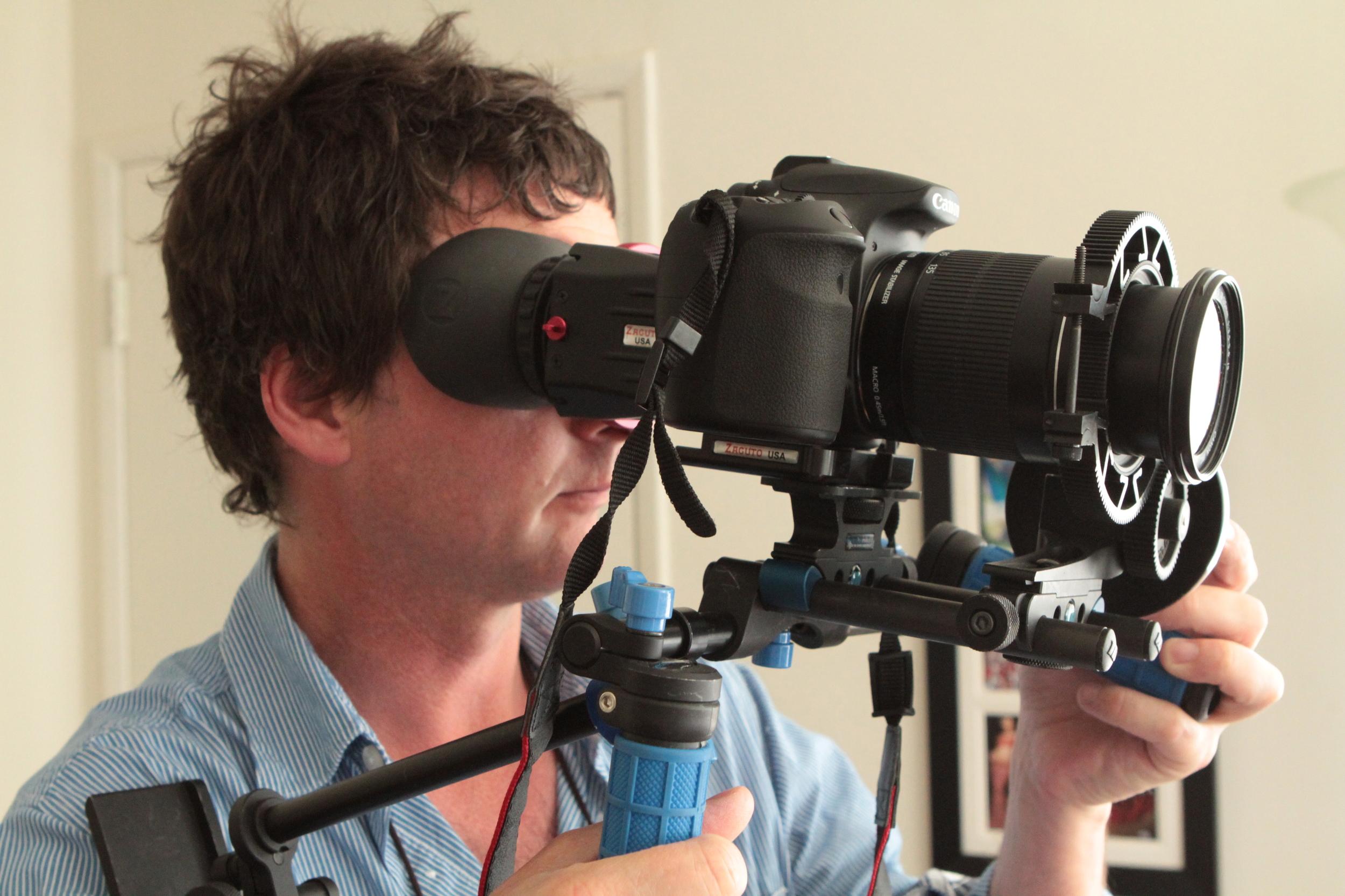 Zacuto mount on a RedRock handheld rig