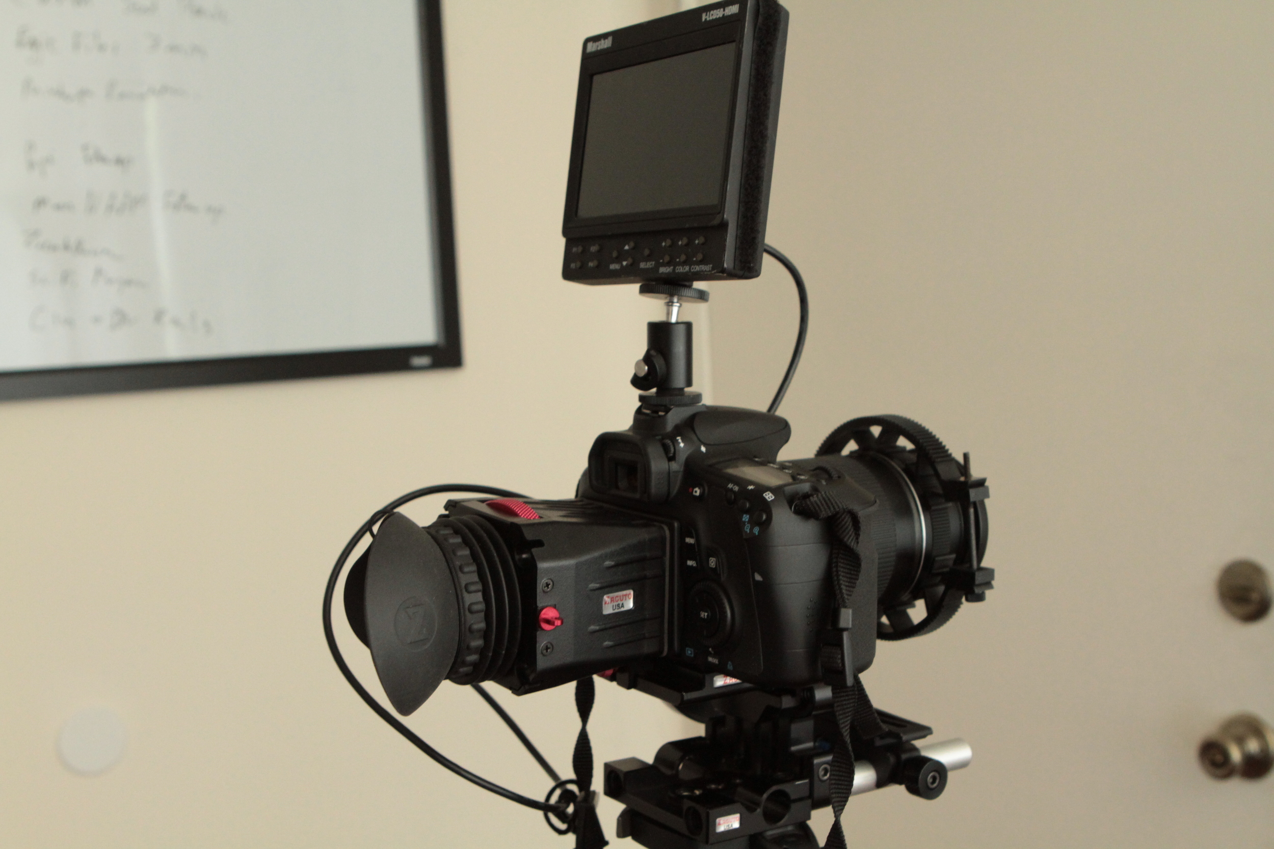 Zacuto mount on a RedRock handheld rig
