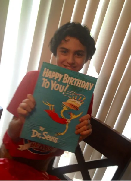 This boy loves his Dr. Suess