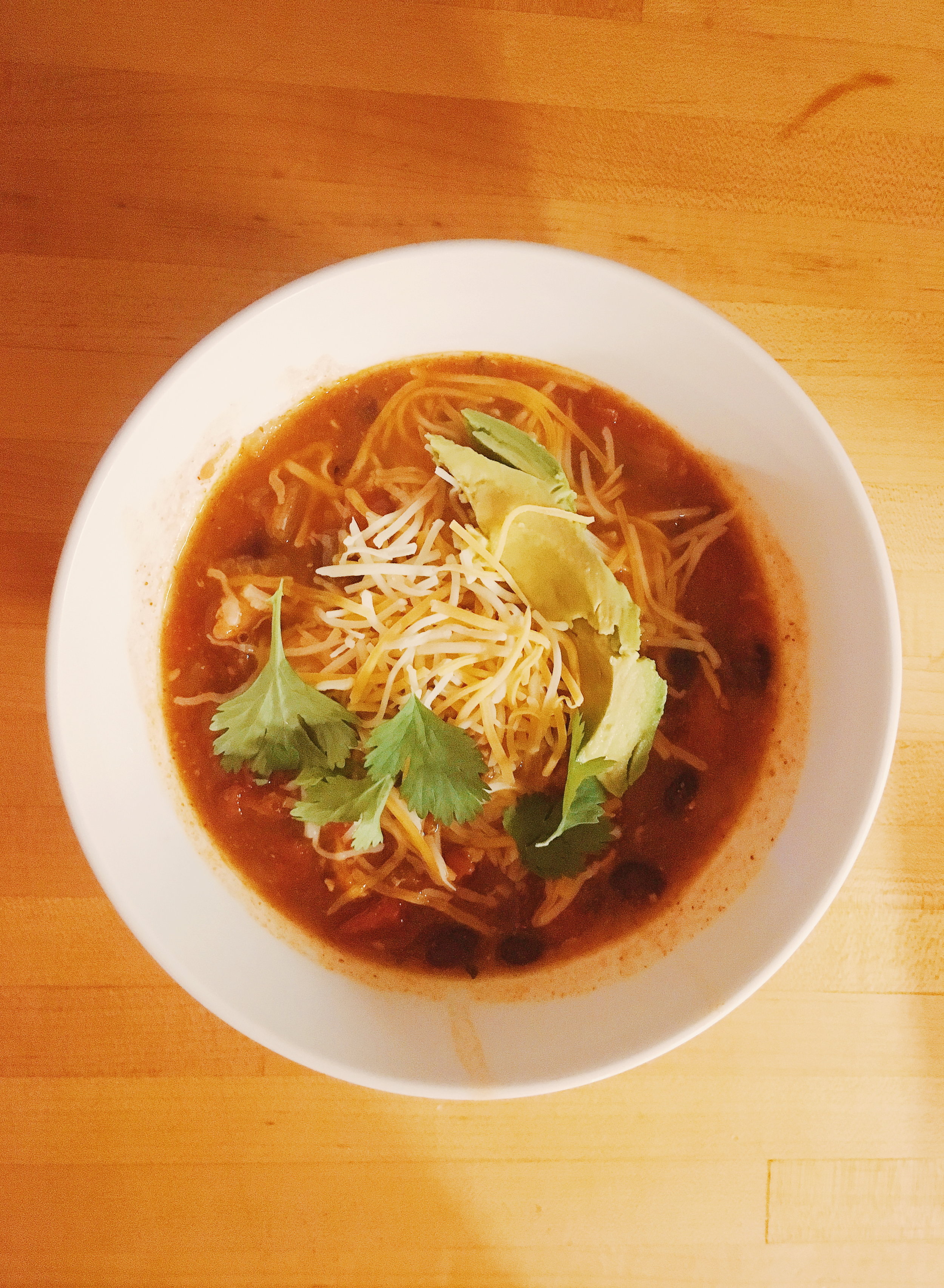 Homemade tortilla soup from my favorite human.