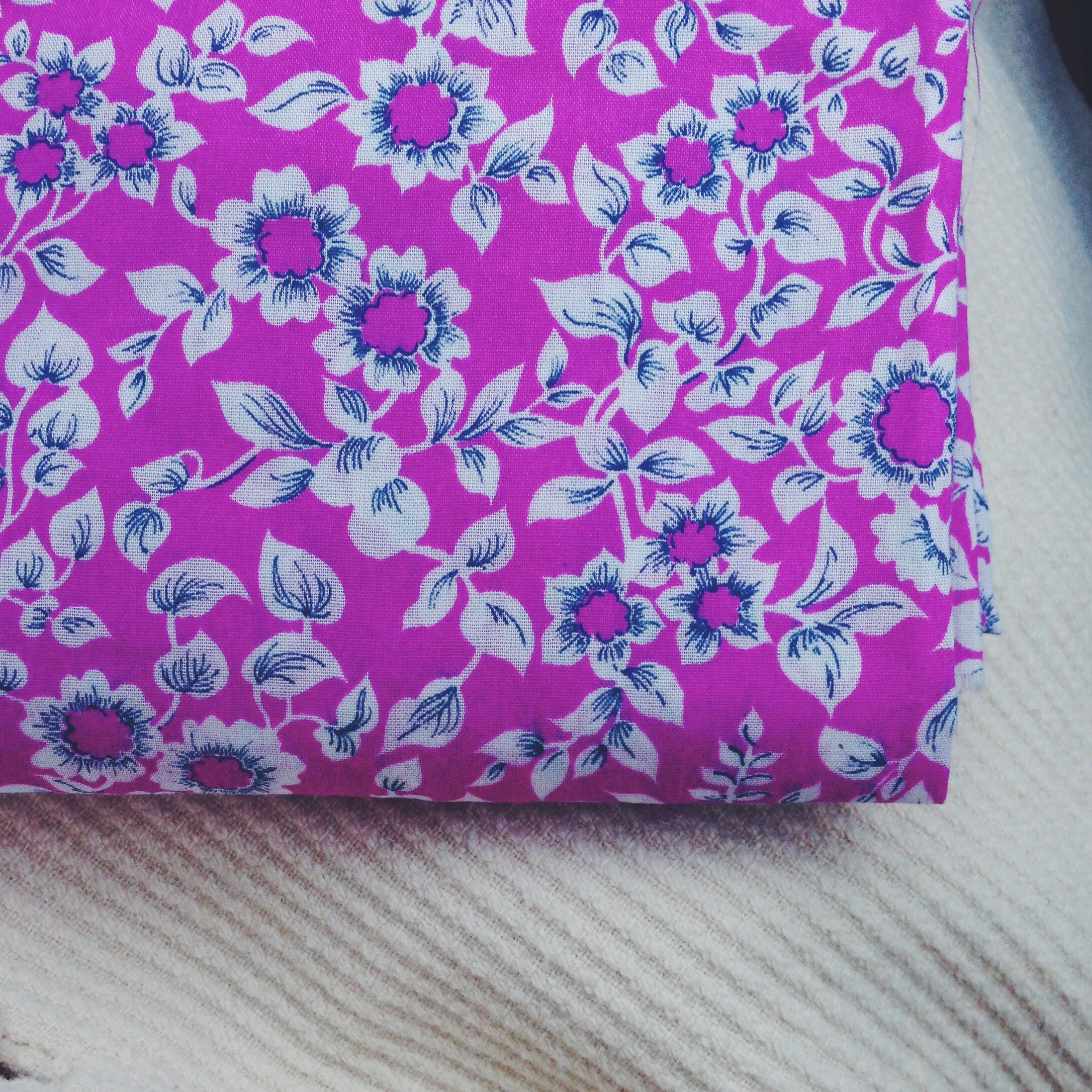 Vintage floral fabric - available here .