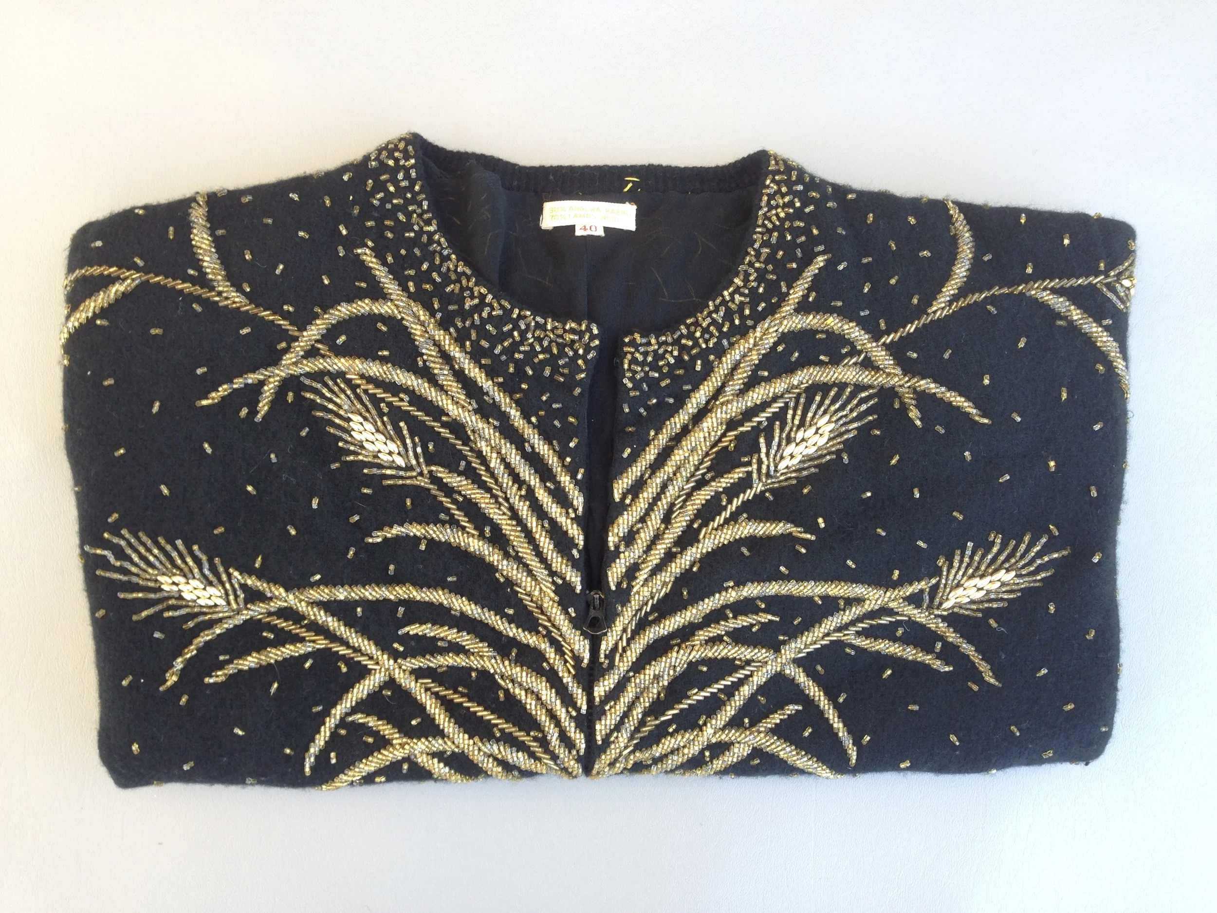 1940's beaded sweater