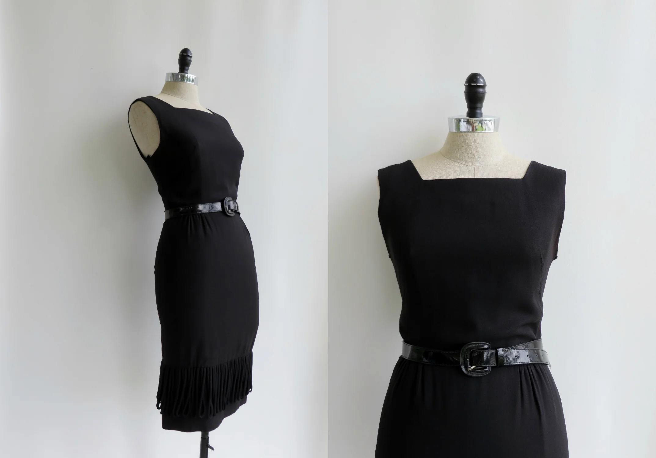 1950's - 1960's classic black dress by Julie Miller of California