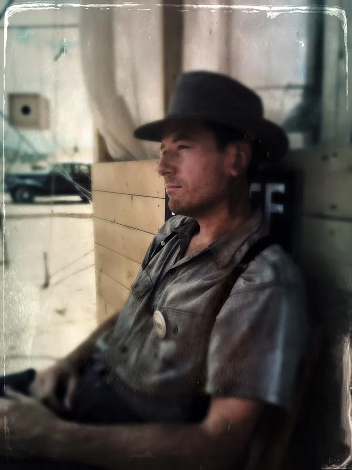 Taken on set of Manhattan Season 2  out in the desert not far from Santa Fe. I'm playing a scientist here.