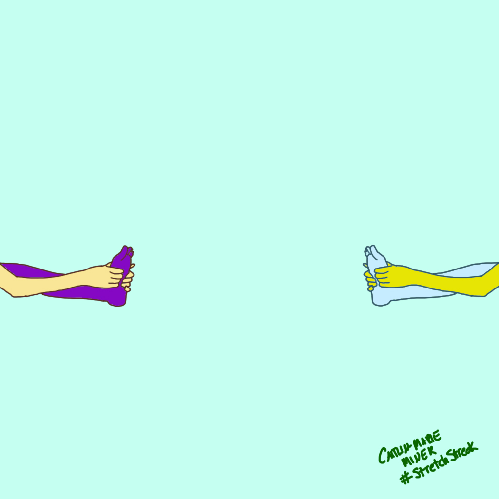Friends don't let friends forget to stretch? Something like that! 