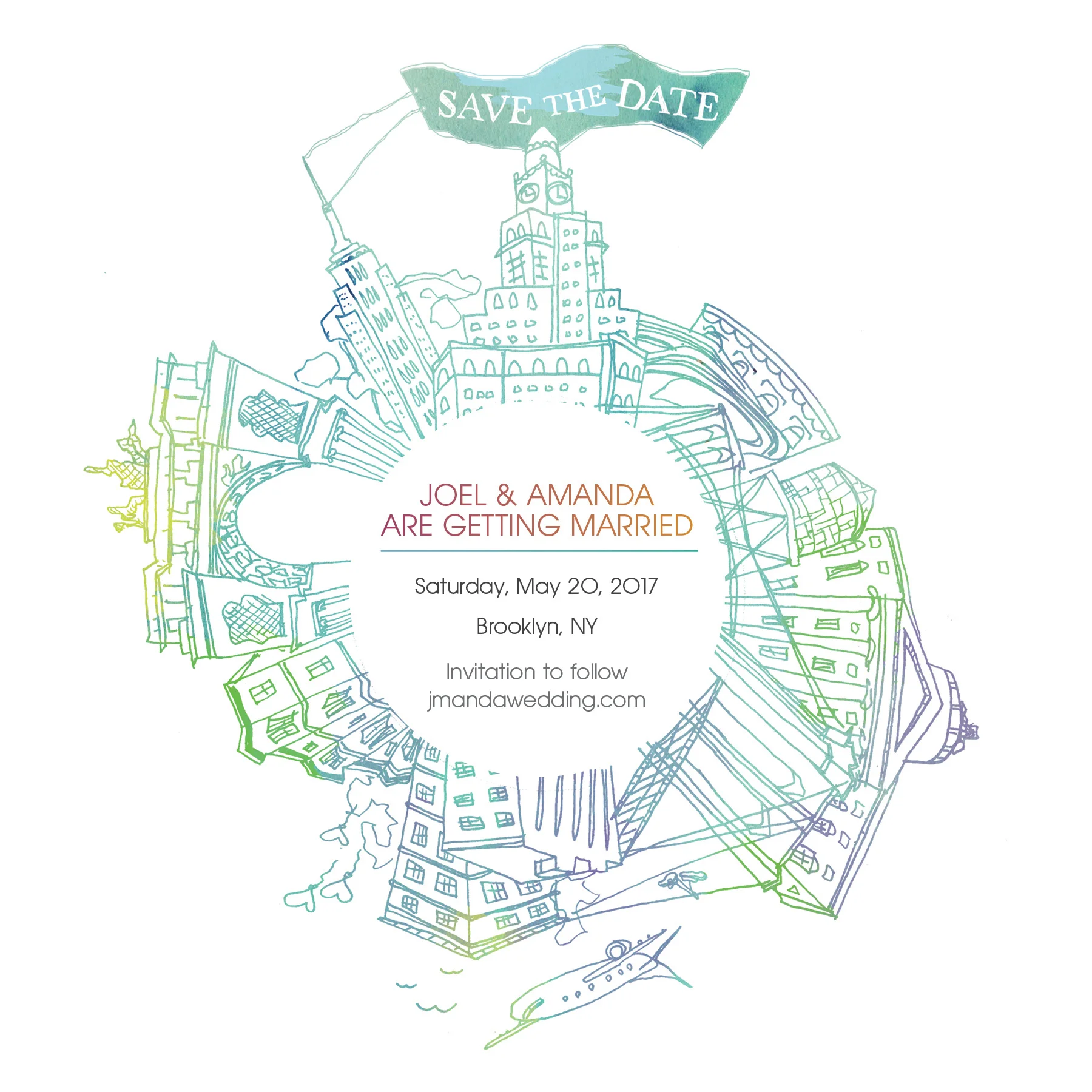 Illustration work for Save the Dates and Racing Singlets
