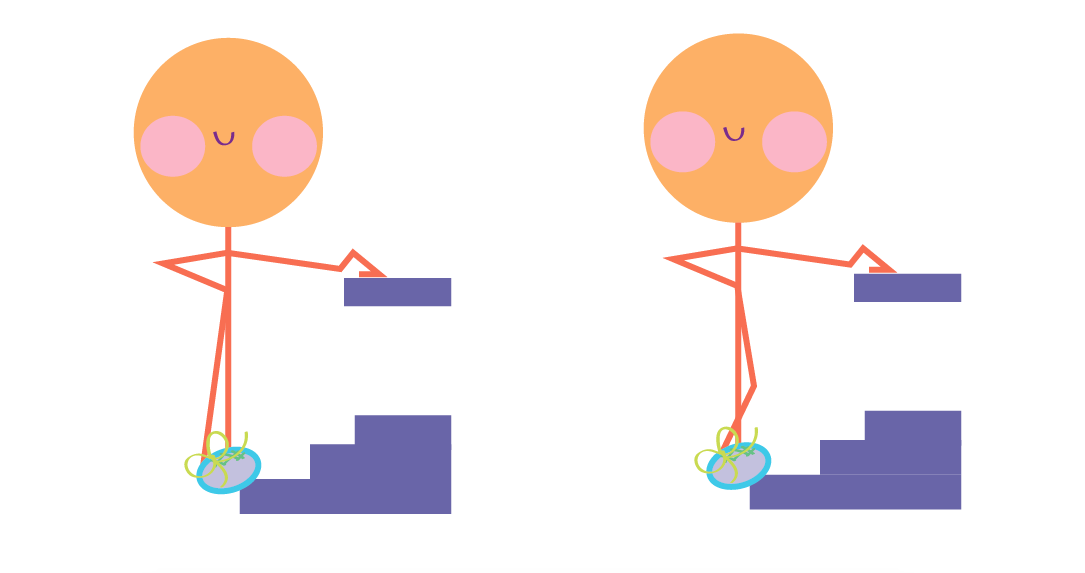 Heel dips with straight and bent knee