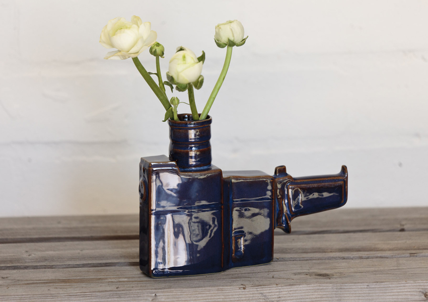 Super 8 camera vase by Savvas Panagiotou
