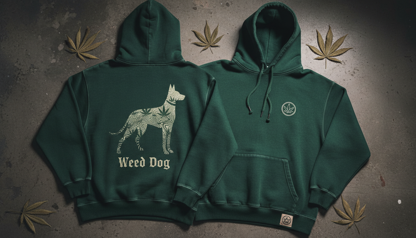A really cool streetwear hoodie inspired by the Cookies brand that says _Weed Dog_ subtly and insanely cool.png
