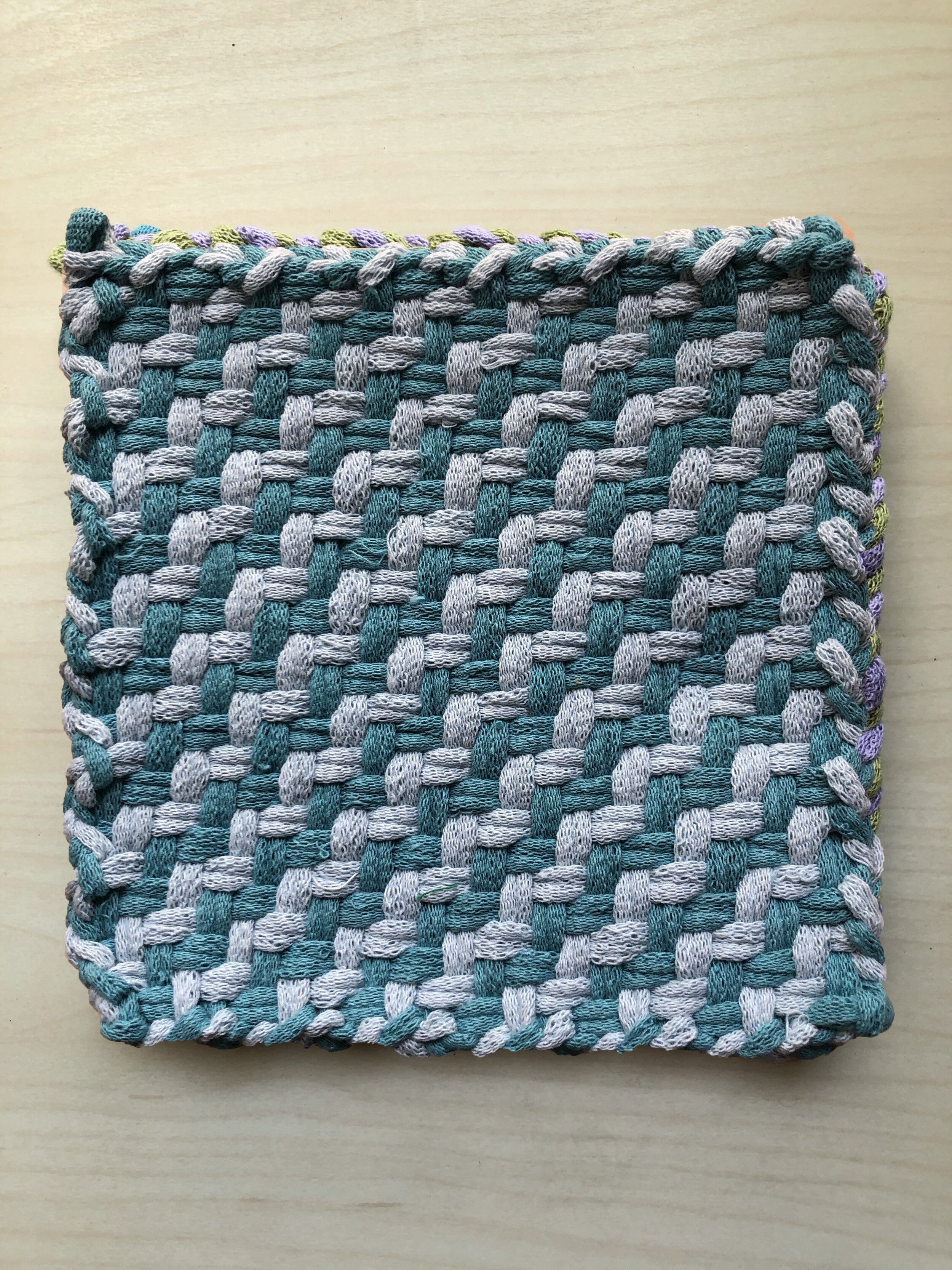 Zig Zag Potholder - Blue
