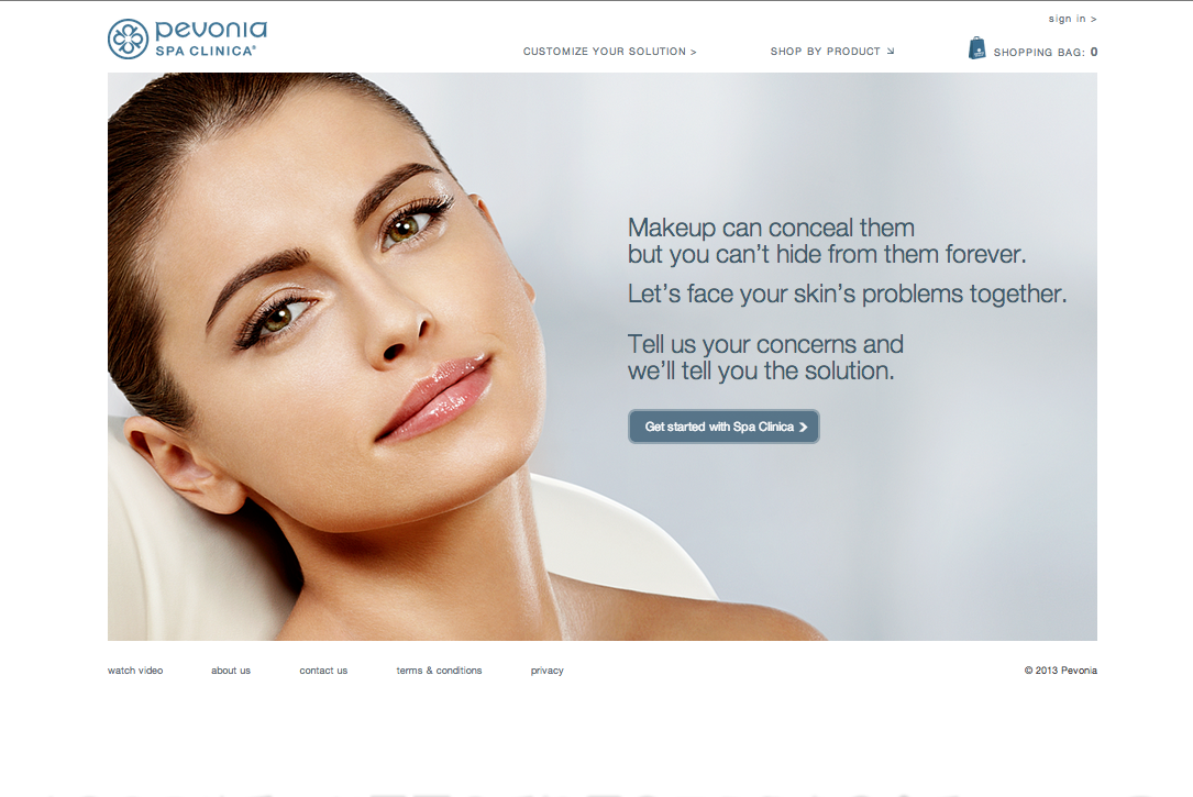 Pevonia skincare website